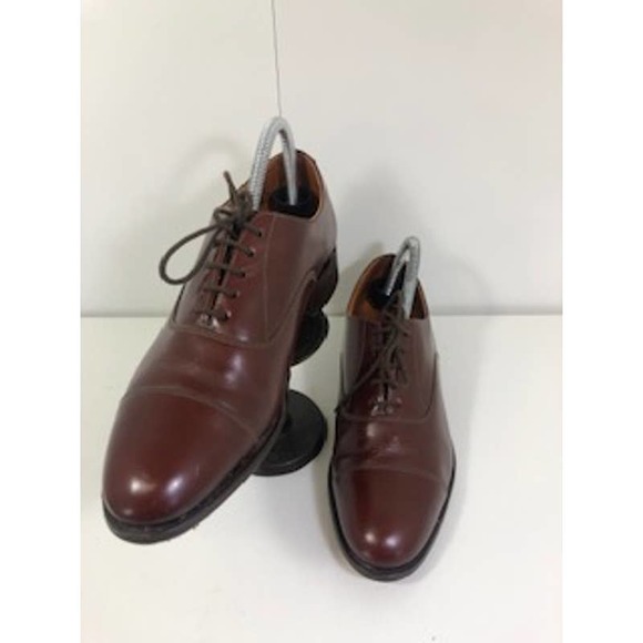 Russell & Bromley Leather Almond Toe Lace-Up Oxford Dress Shoes Brown US 6 E
